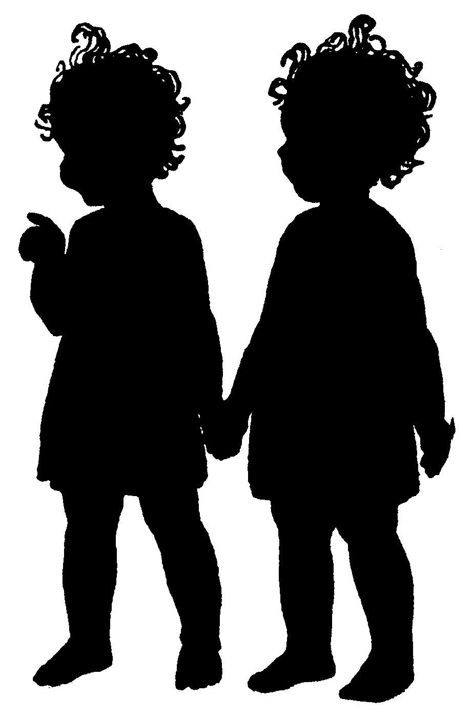 Download silhouette of two girls clipart 20 free Cliparts ...