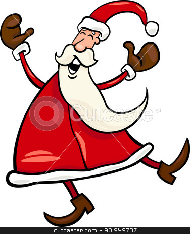 Silly Santa And Reindeer Clipart.
