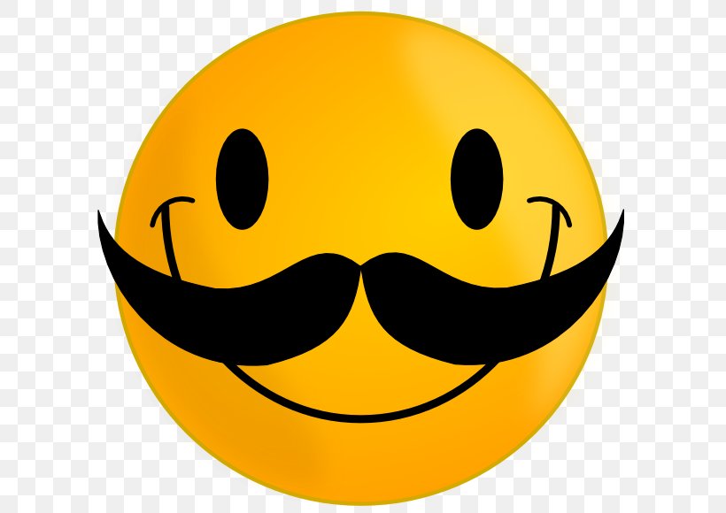 Smiley Moustache Emoticon Face Clip Art, PNG, 600x580px.