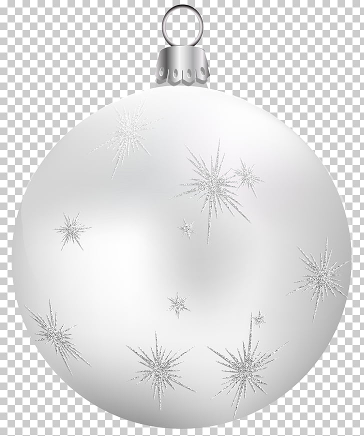 Christmas ornament Black and white, Transparent White.