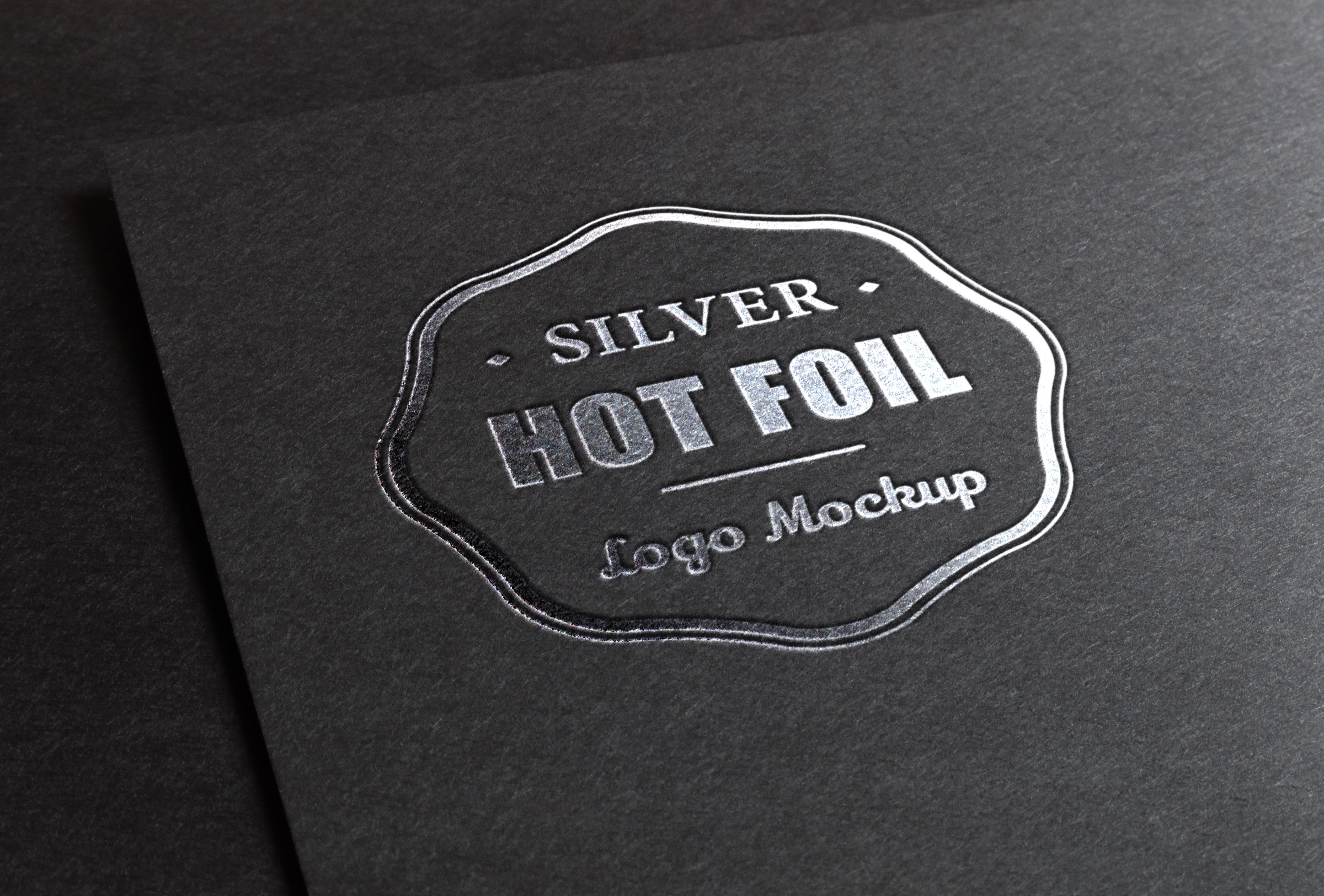 Silver Stamping Logo MockUp.