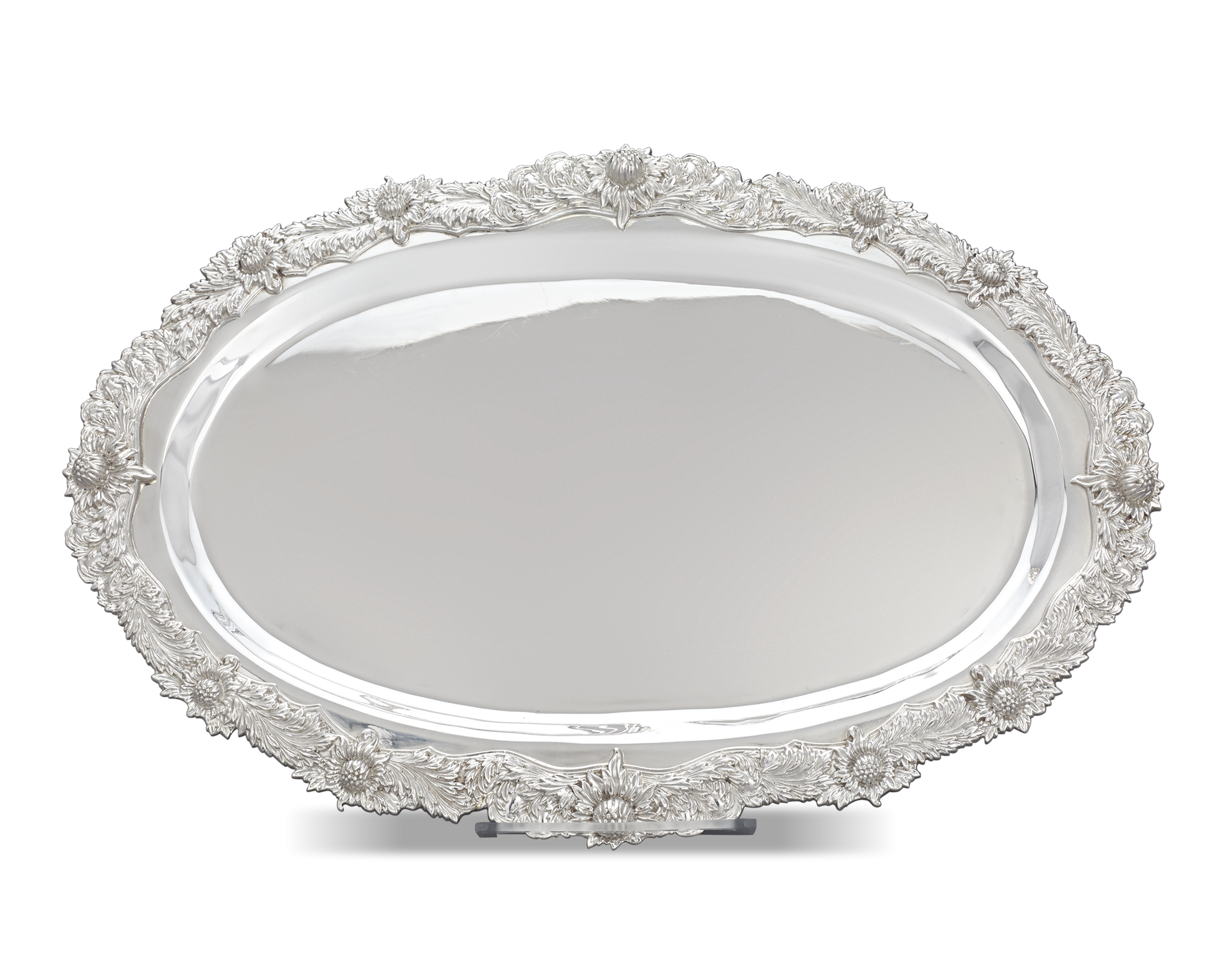Chrysanthemum Sterling Silver Serving Tray by Tiffany & Co..