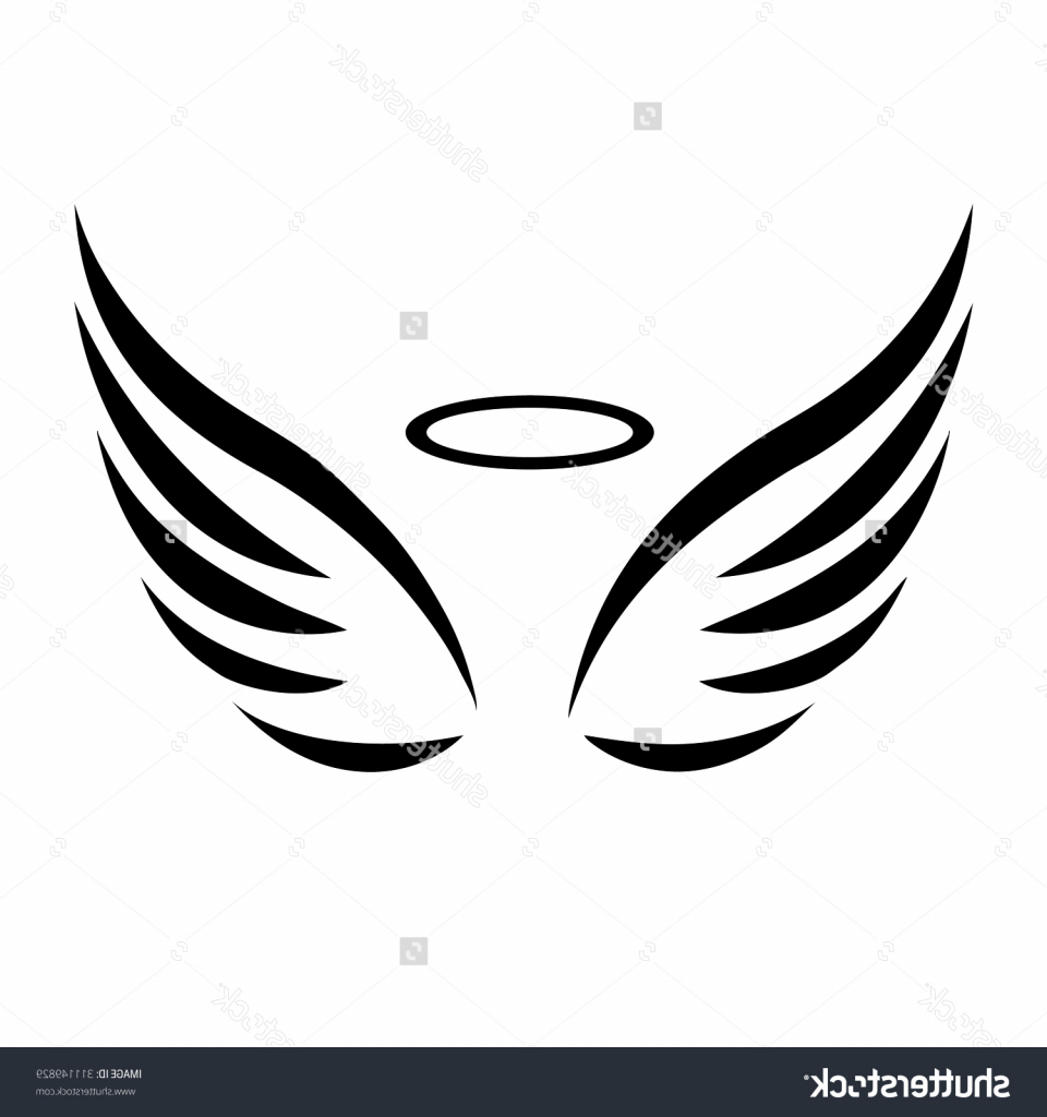 Simple Angel Wing Clipart.
