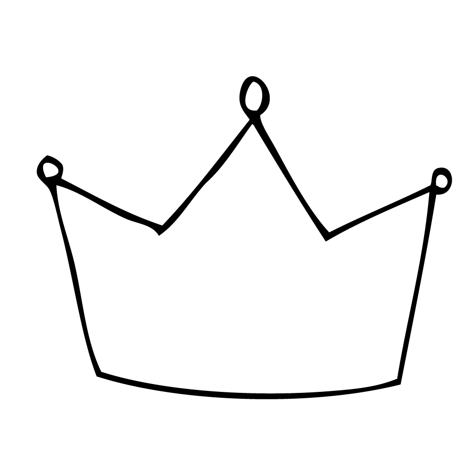Crown outline clipart.