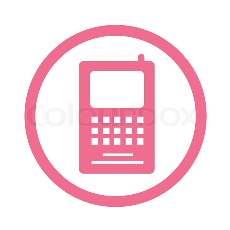 Simple mobile phone silhouette icon.
