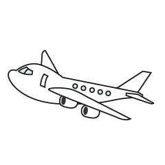 Free Simple Airplane Clipart Image｜Illustoon.