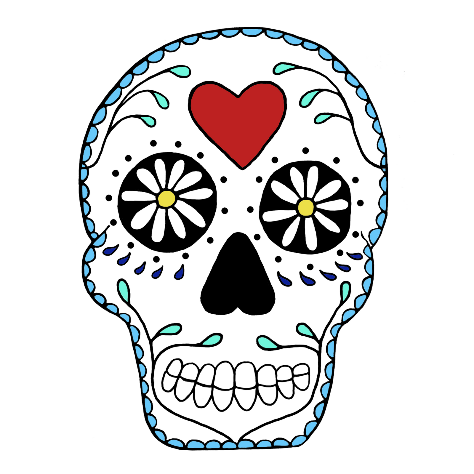 914 Sugar Skull free clipart.