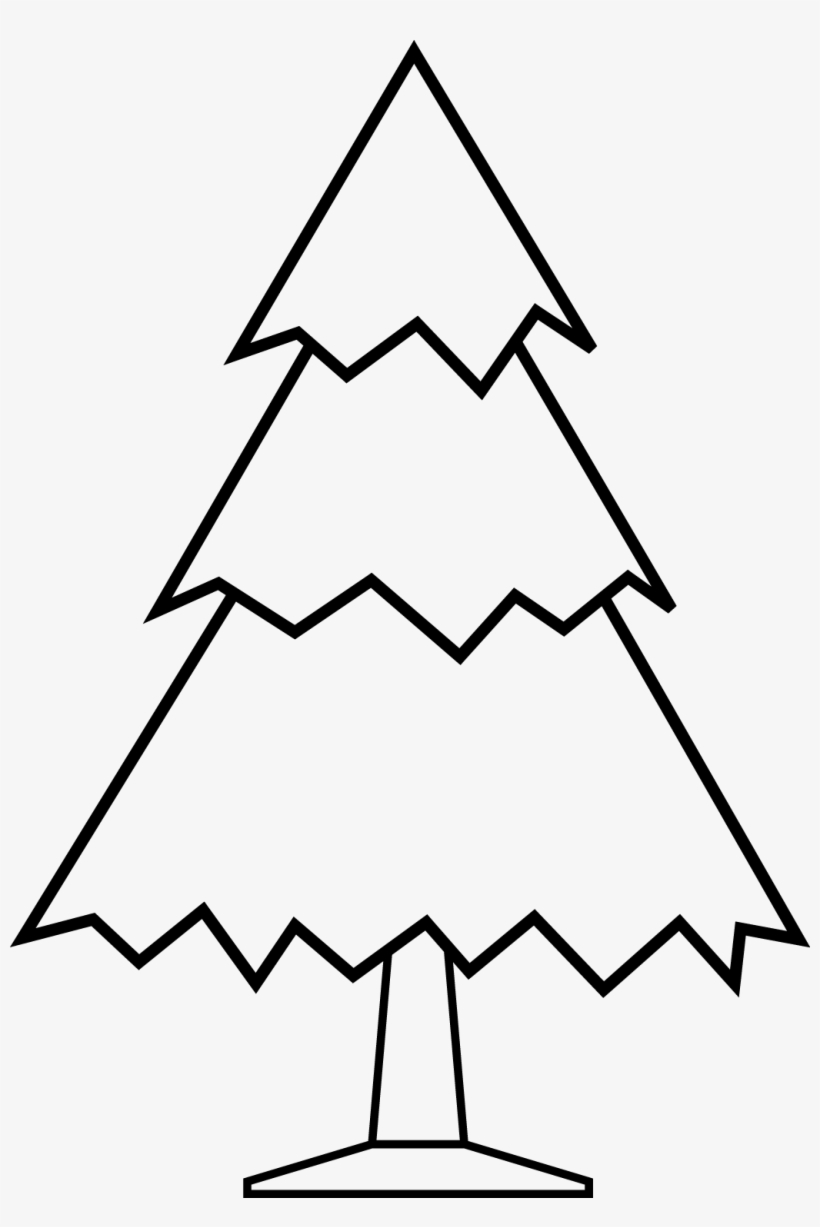 Simple Christmas Tree Free Digital Stamp.