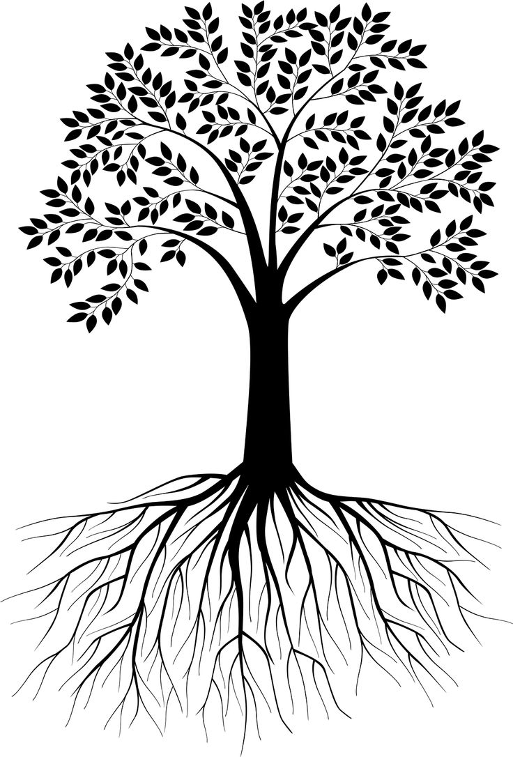 simple tree silhouette clear background clipart open source - Clipground