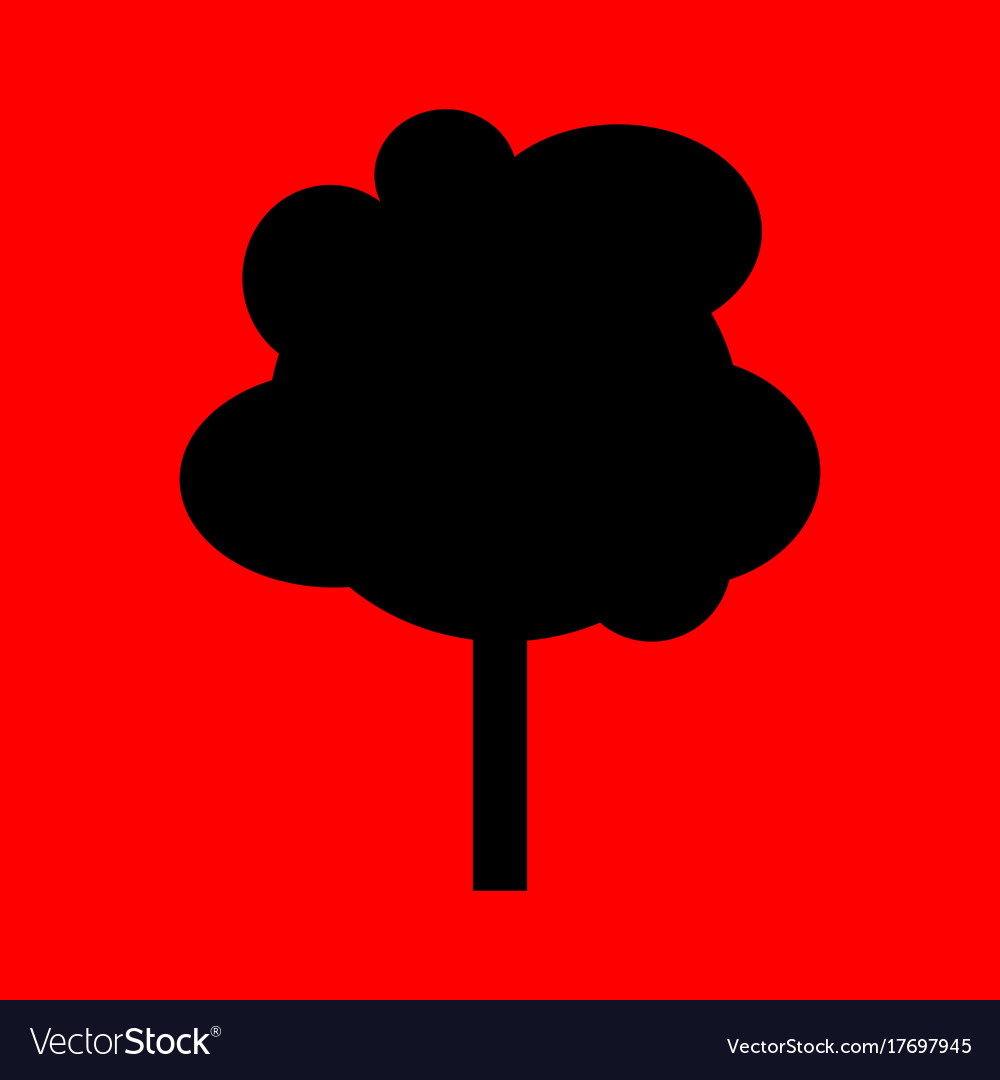 Simple cartoon tree silhouette.