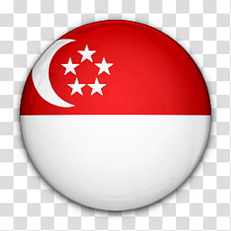 World Flag Icons, Singapore flag art transparent background.