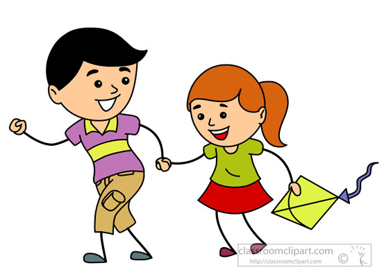 Brother and sister clip art.