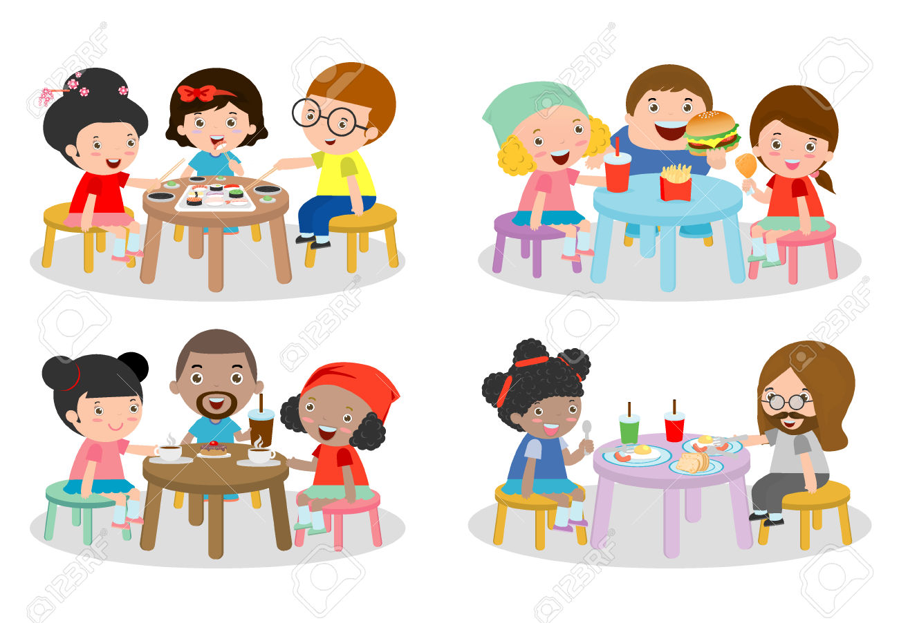 SIT AT TABLE TO EAT CLIPART 158px Image 6