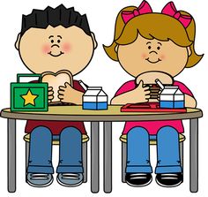 Child Sitting At The Dinner Table Clipart.