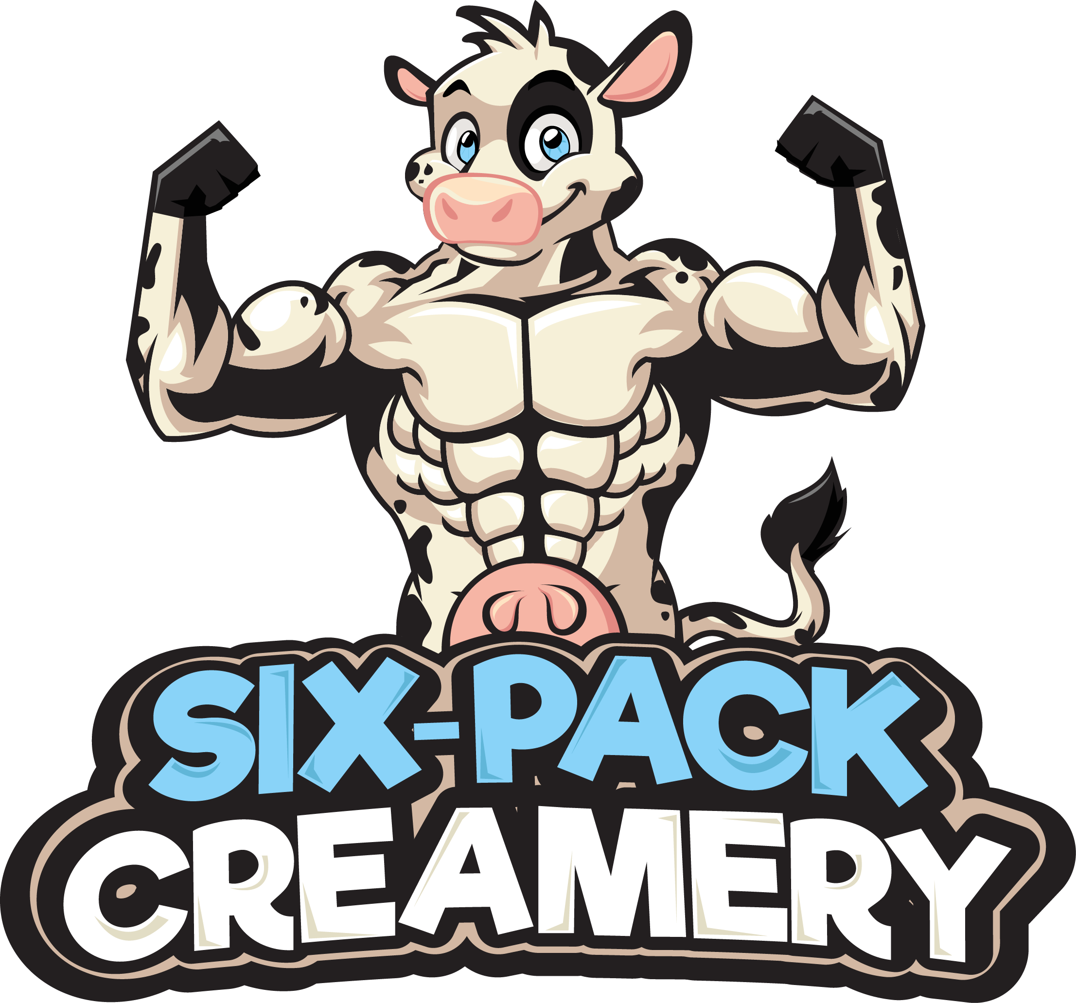 Six Pack Creamery Low Fat Premium Ice.