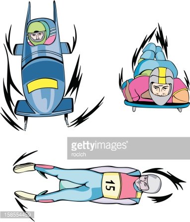 Bobsleigh, Skeleton and Luge premium clipart.