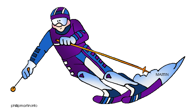 Free Sports Clip Art by Phillip Martin, Skiing.