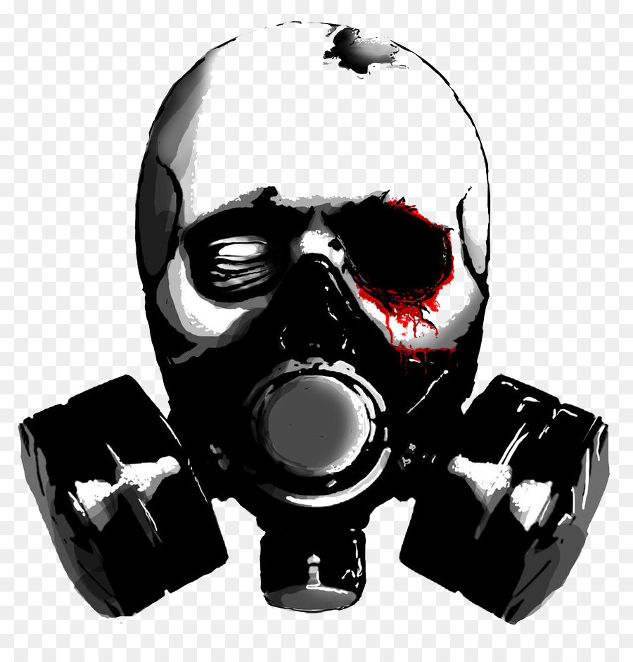 cop skull gas mask