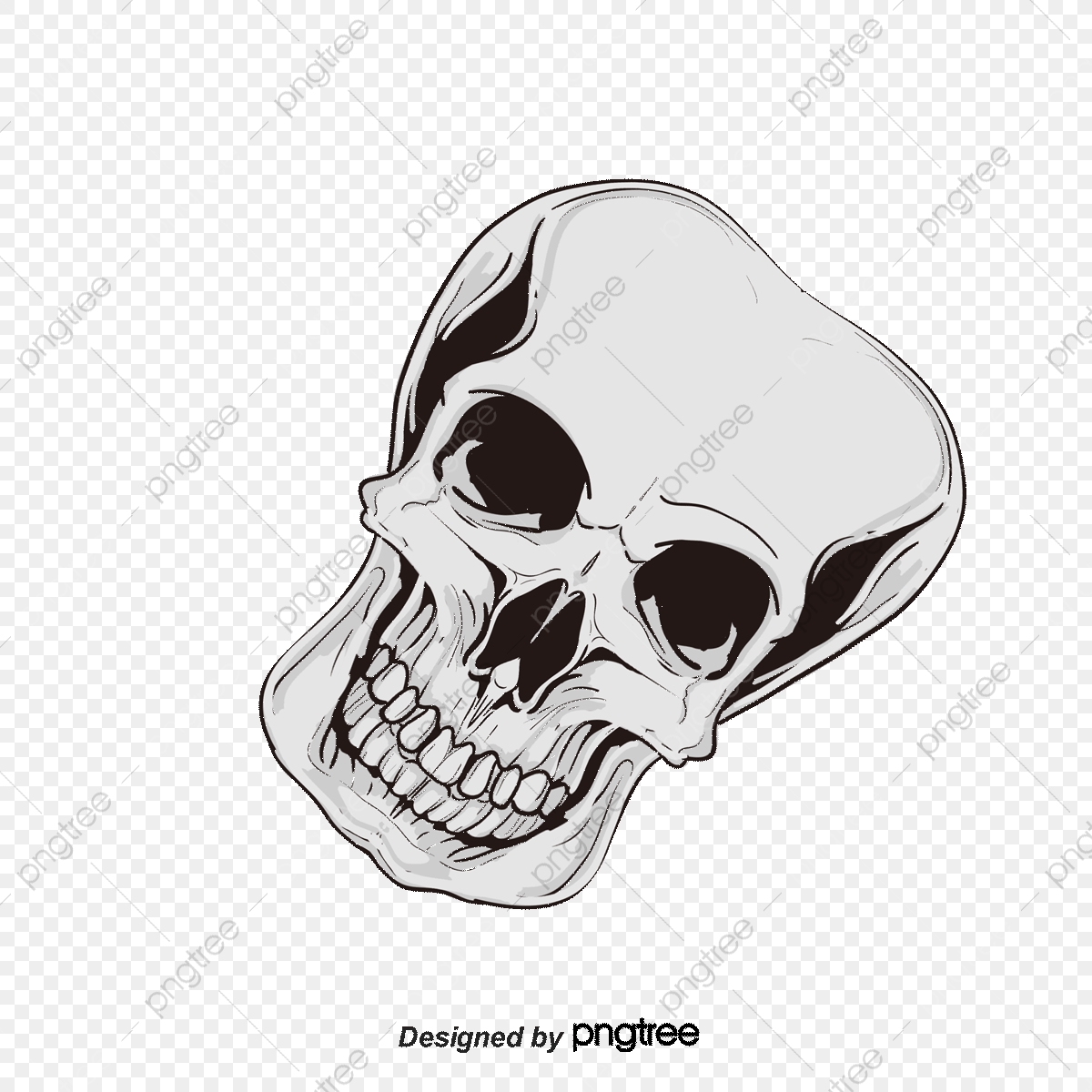 Hand Painted Skull Vector, Skull, Bone, Hand Painted PNG and.