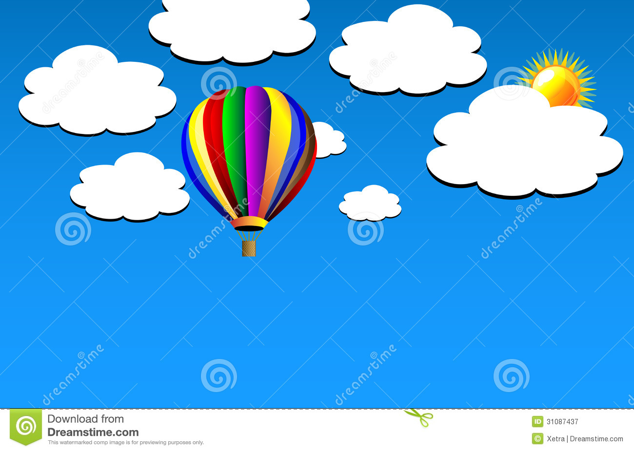 Hot Air Balloons In The Sky.