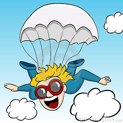 Skydiving Stock Illustrations.
