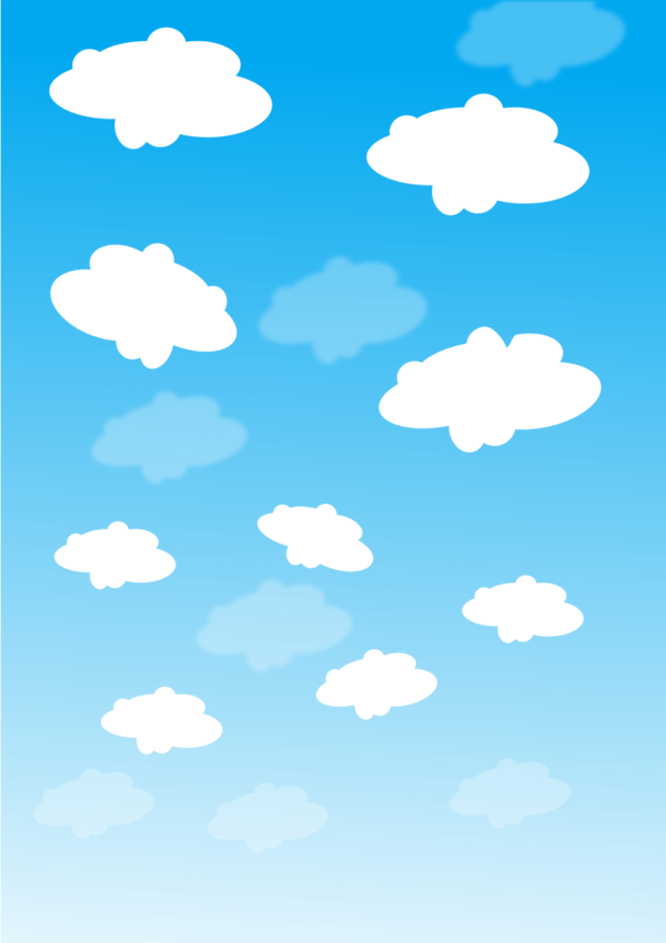 clouds in blue sky.