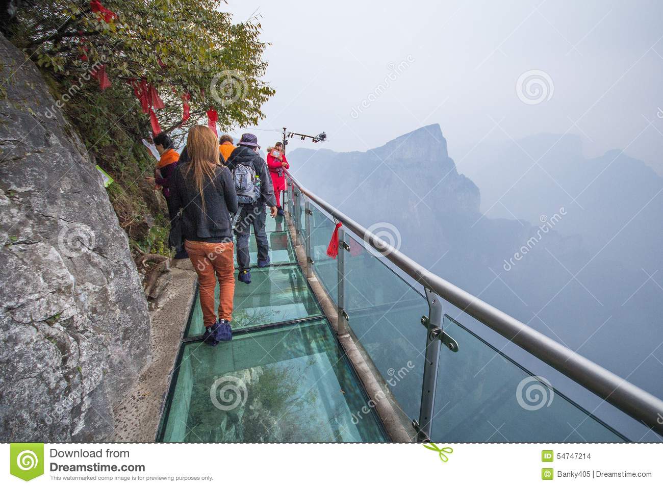 Glass bridge in china clipart.