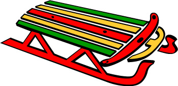 Winter Sled Clipart.