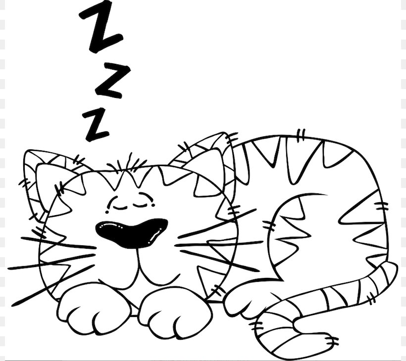 Sleep Cartoon Black And White Clip Art, PNG, 800x730px.