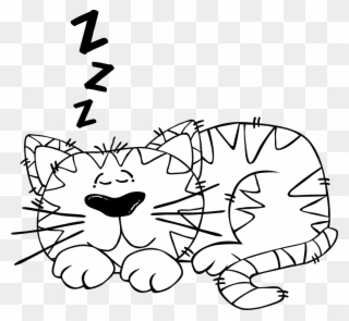 Free PNG Sleeping Black And White Clip Art Download.