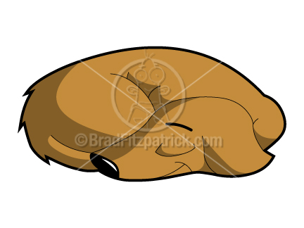 Sleeping Dog Clipart.