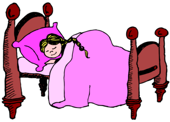 Sleeping In Bed Clipart.