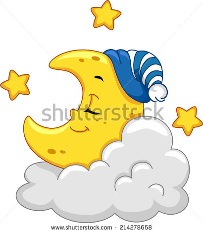 Sleeping Moon Vector Clip Art Stock Vector 107899100.