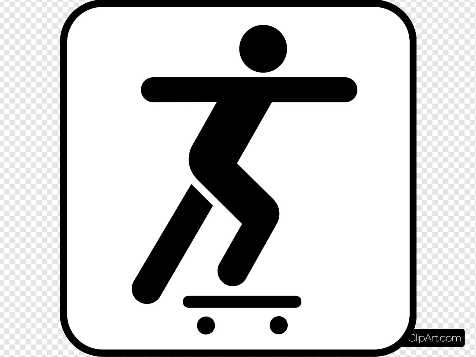 A Person Sliding On A Skate Board Clip art, Icon and SVG.
