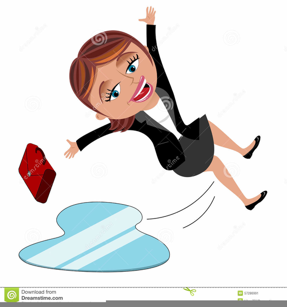 Clipart Of Person Slipping On Ice.