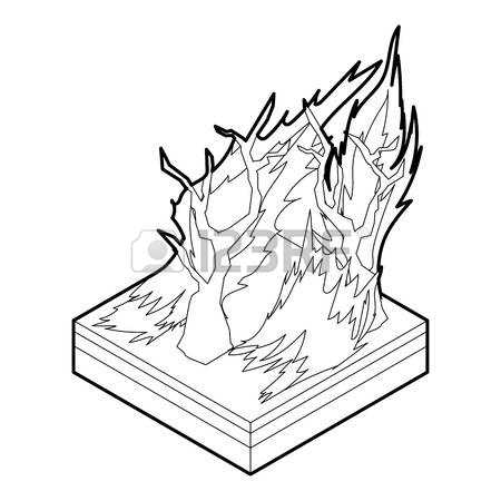Forest Fire Clipart Black And White.