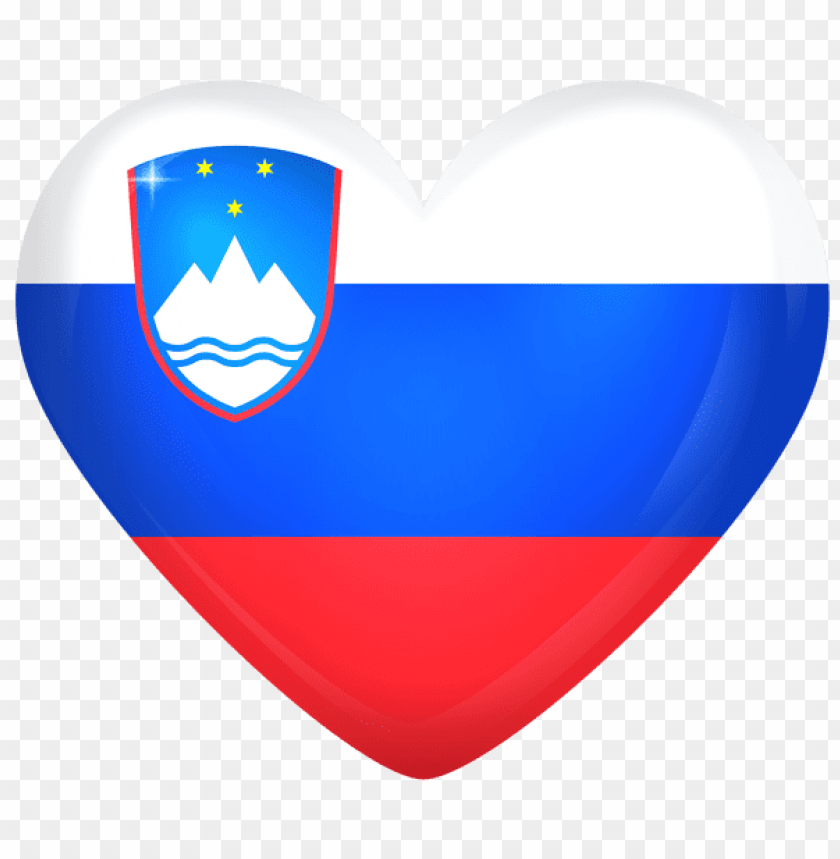 Download slovenia large heart flag clipart png photo.