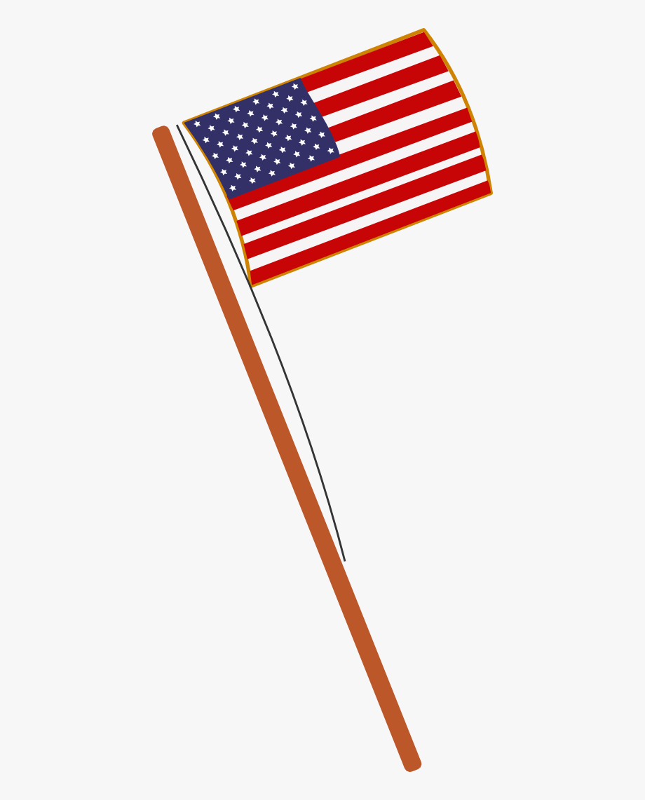 Waving American Flag Vector.