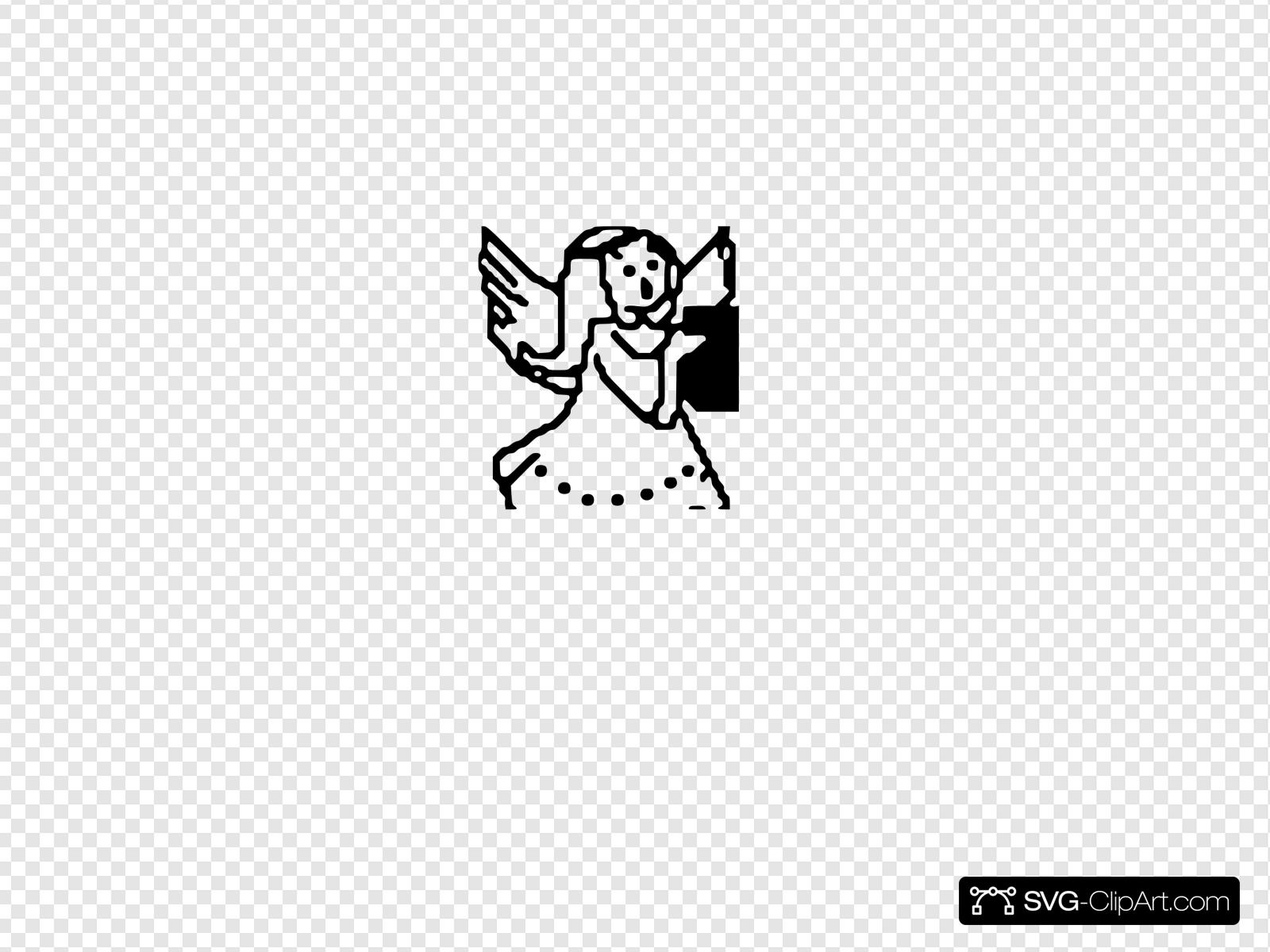 Small Angel Clip art, Icon and SVG.