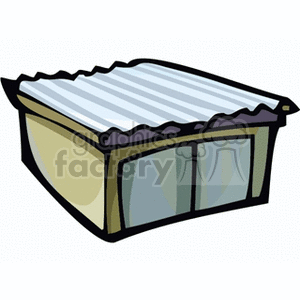 Small storage building clipart. Royalty.