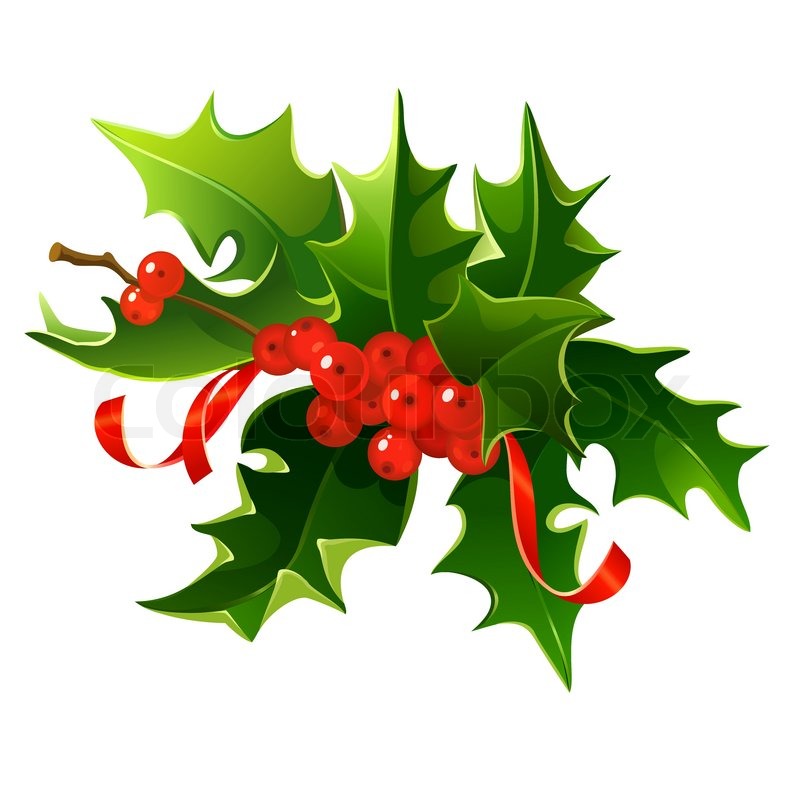 847 Christmas Holly free clipart.