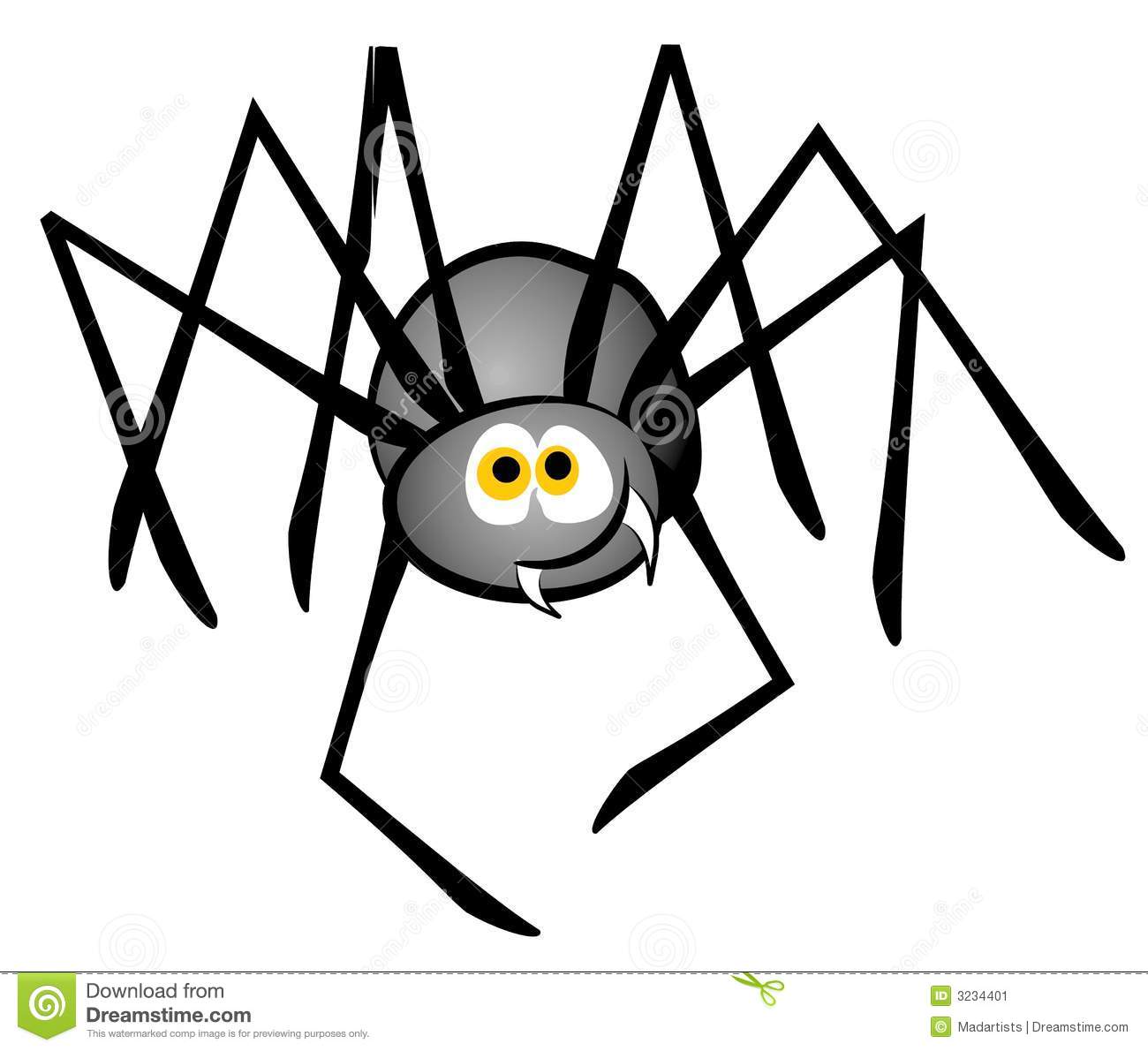 Hanging Spider Clipart.