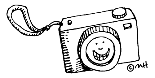smiling camera.