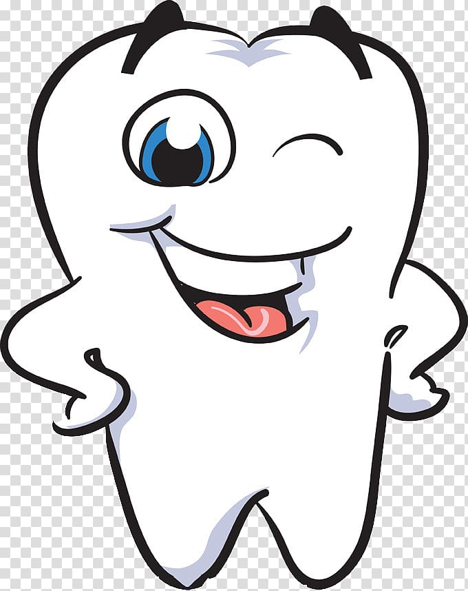 White tooth illustration, Human tooth Smile Dentistry.