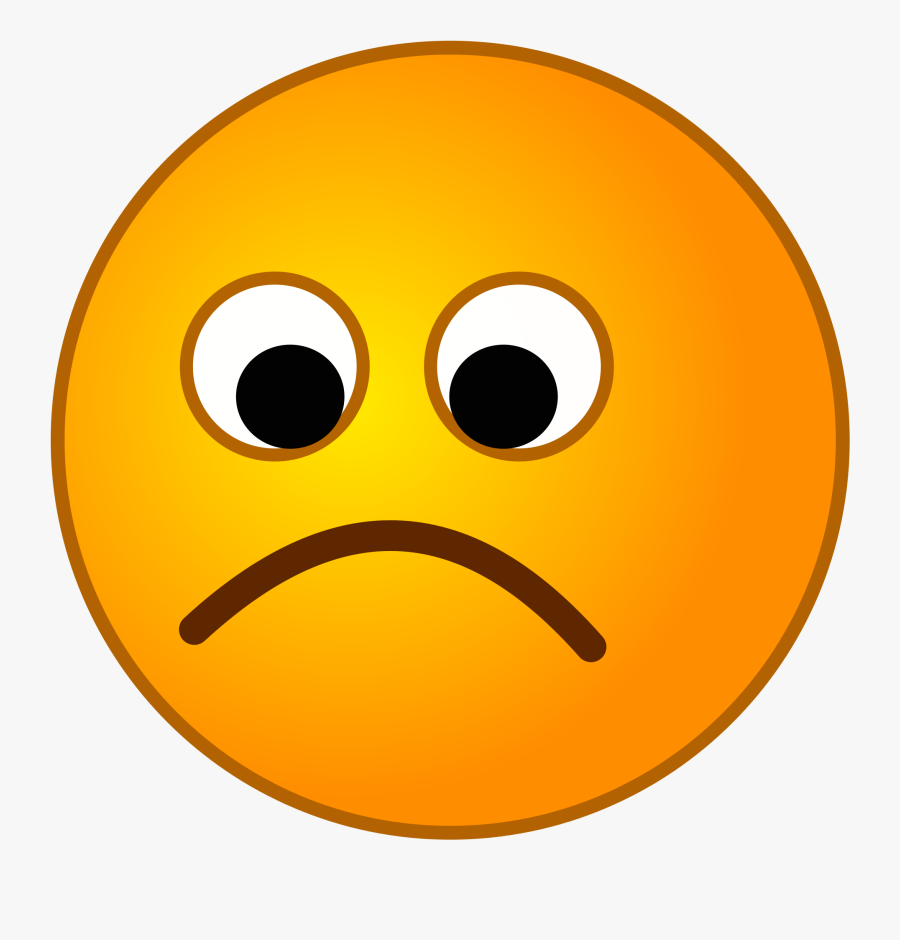 Orange Sad Face Clipart.