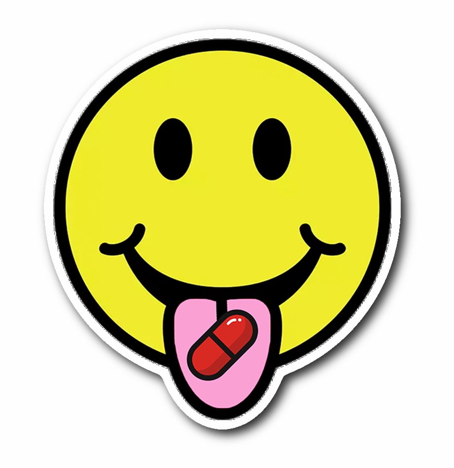 Red Pill Smiley Sticker.