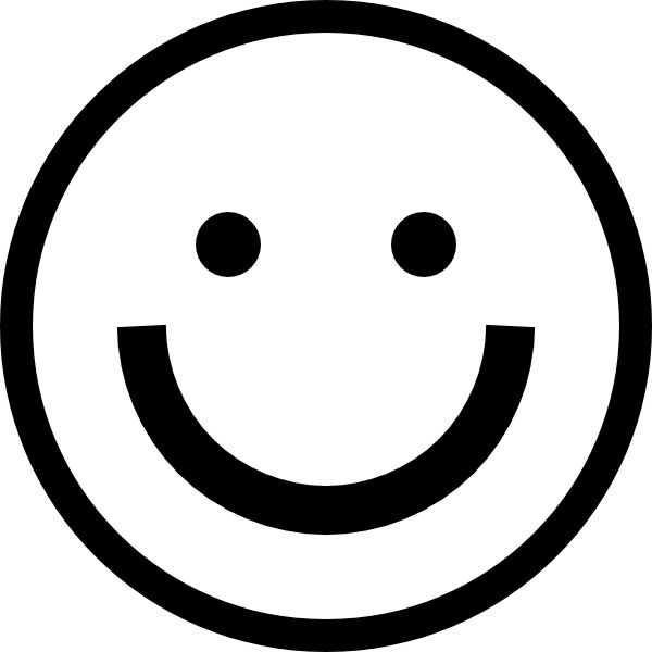 Smiley Face Clipart Black And White.