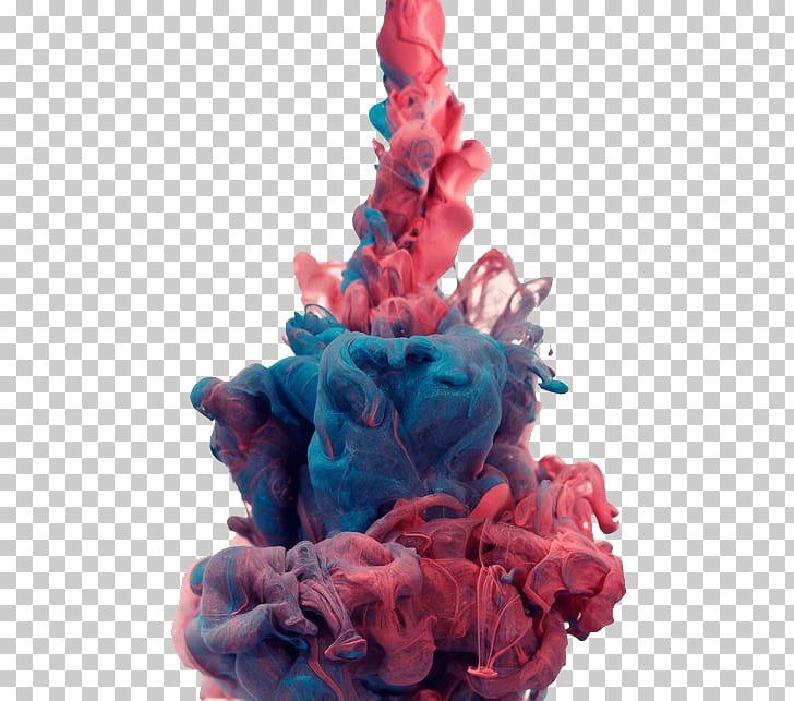 Ink Photography Color Art, Colored smoke, red and blue ink.