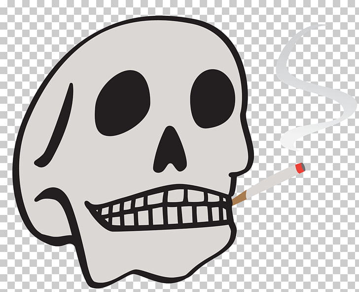 Skull Face Bone Cartoon Nose, smoke PNG clipart.