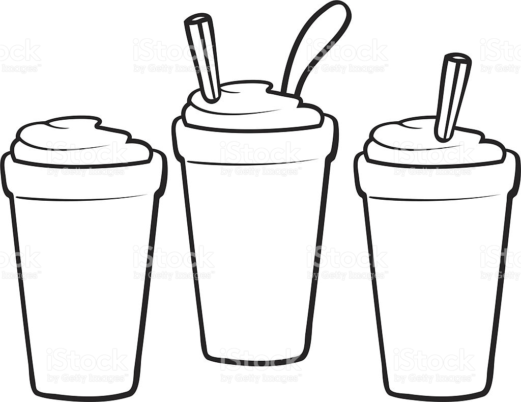 Smoothie Clipart Black And White.